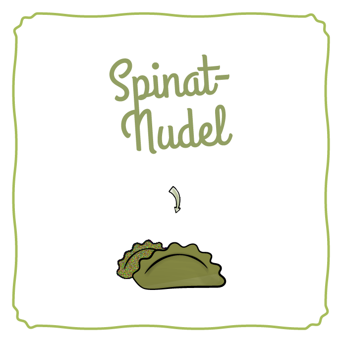 Spinat-Knoblauch Nudel